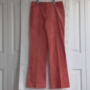 Theory Melon Orange Flare Corduroy Pants~ size 0